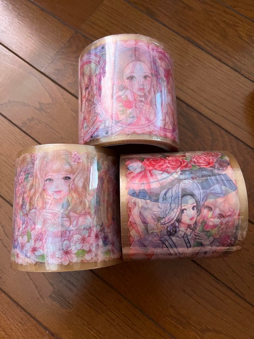 海外 OPPテープ 4個 韓国作家 O1004 デザインテープ 人物 女の子