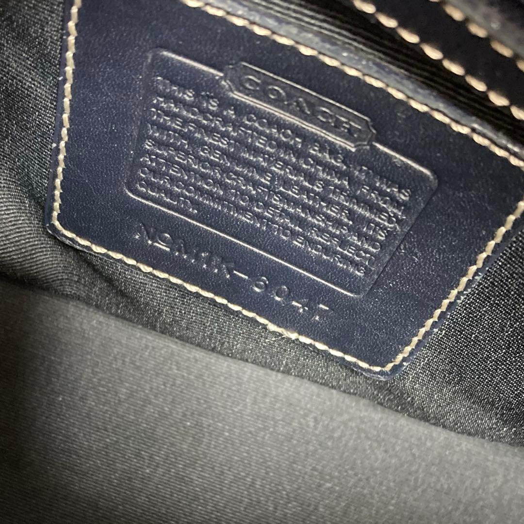 COACH コーチ　2way ミニボストンバッグ　ショルダーバッグ　ネイビー