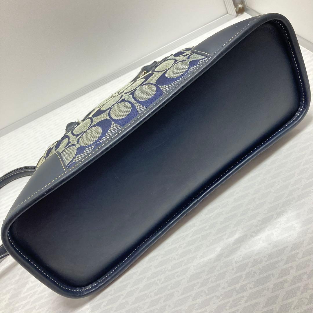 COACH コーチ　2way ミニボストンバッグ　ショルダーバッグ　ネイビー