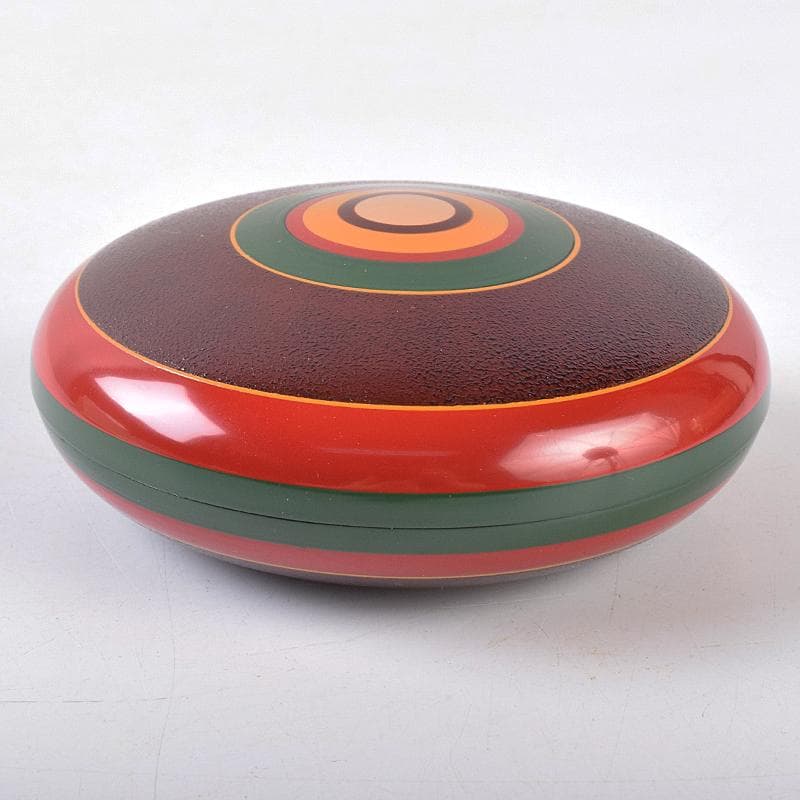 茶道具 五代 川端近左作 独楽塗香合 共箱 V R8841