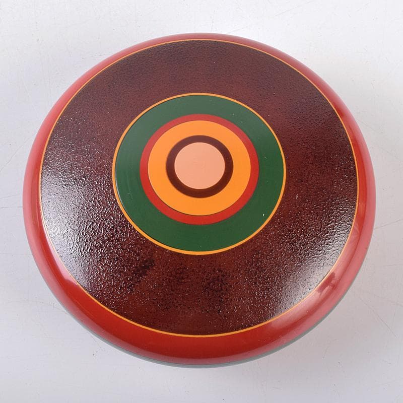 茶道具　五代　川端近左作　独楽塗香合　共箱　V　R8841