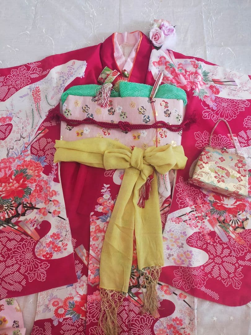七五三　着物セット　帯　7歳女の子　8歳女の子　レトロ
