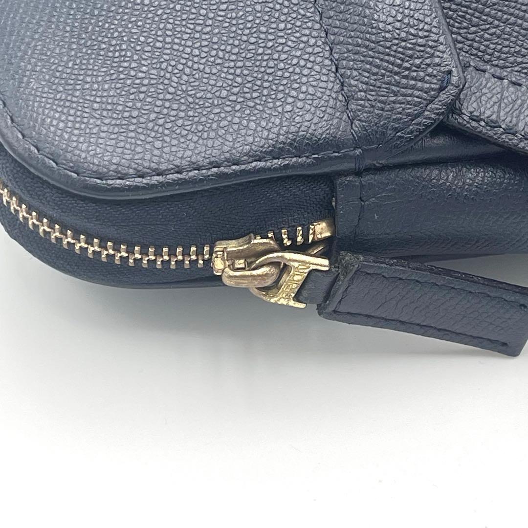 TRION トライオン 本革 ビジネスバッグ ブリーフケース A4可 ネイビー