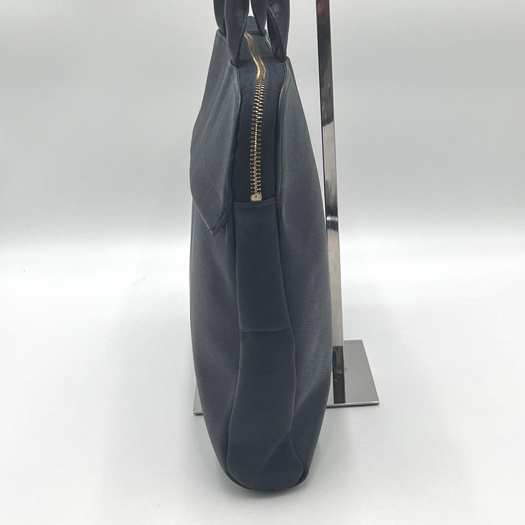 TRION トライオン 本革 ビジネスバッグ ブリーフケース A4可 ネイビー