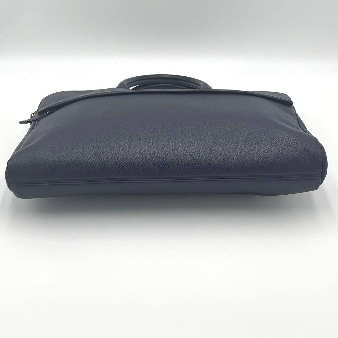 TRION トライオン 本革 ビジネスバッグ ブリーフケース A4可 ネイビー