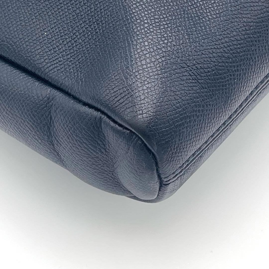 TRION トライオン 本革 ビジネスバッグ ブリーフケース A4可 ネイビー