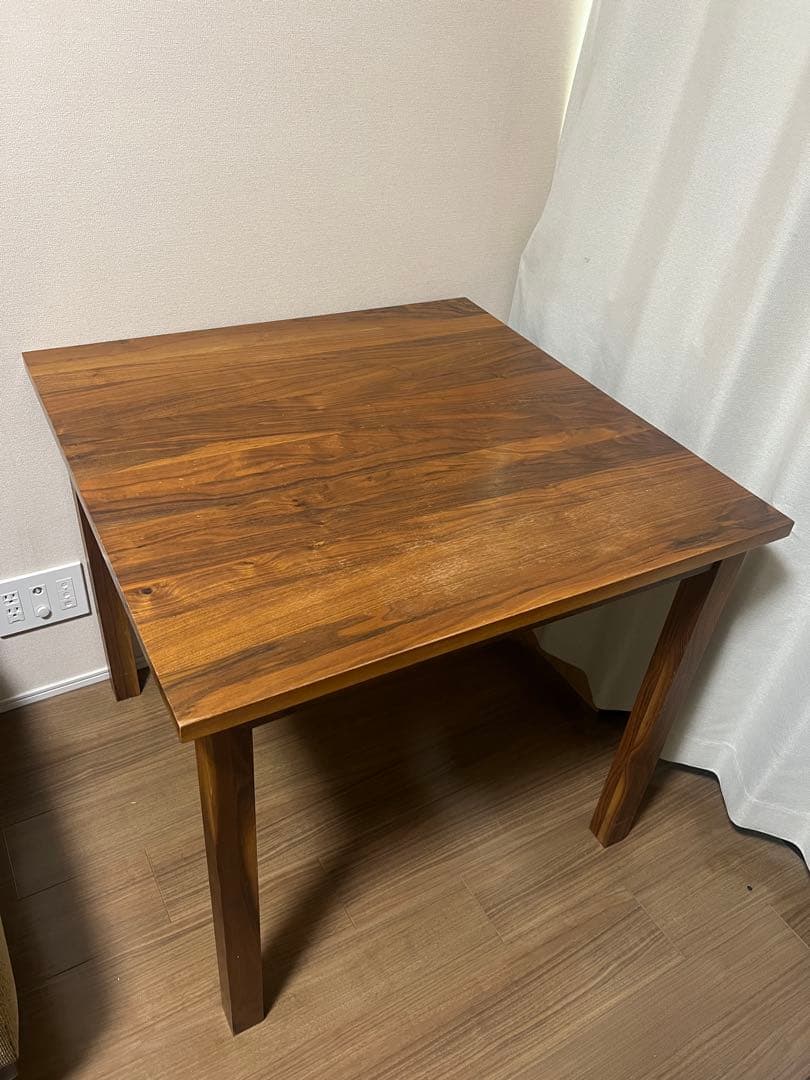 ［廃盤・稀少・送料込］無印良品　無垢材テーブル　ウォールナット　幅８０ｃｍ