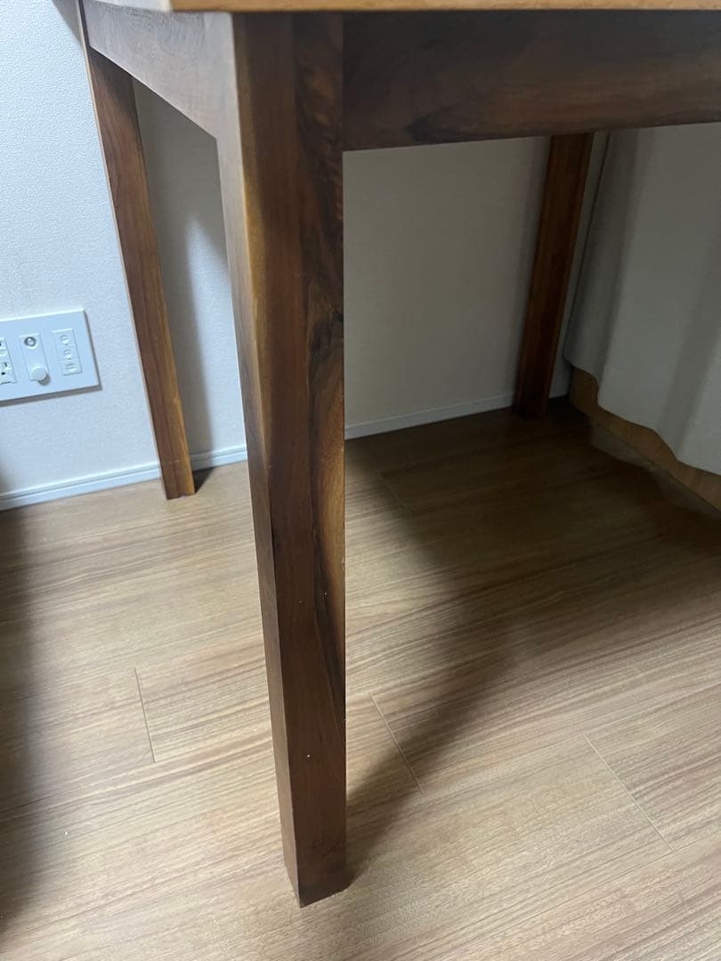 ［廃盤・稀少・送料込］無印良品　無垢材テーブル　ウォールナット　幅８０ｃｍ