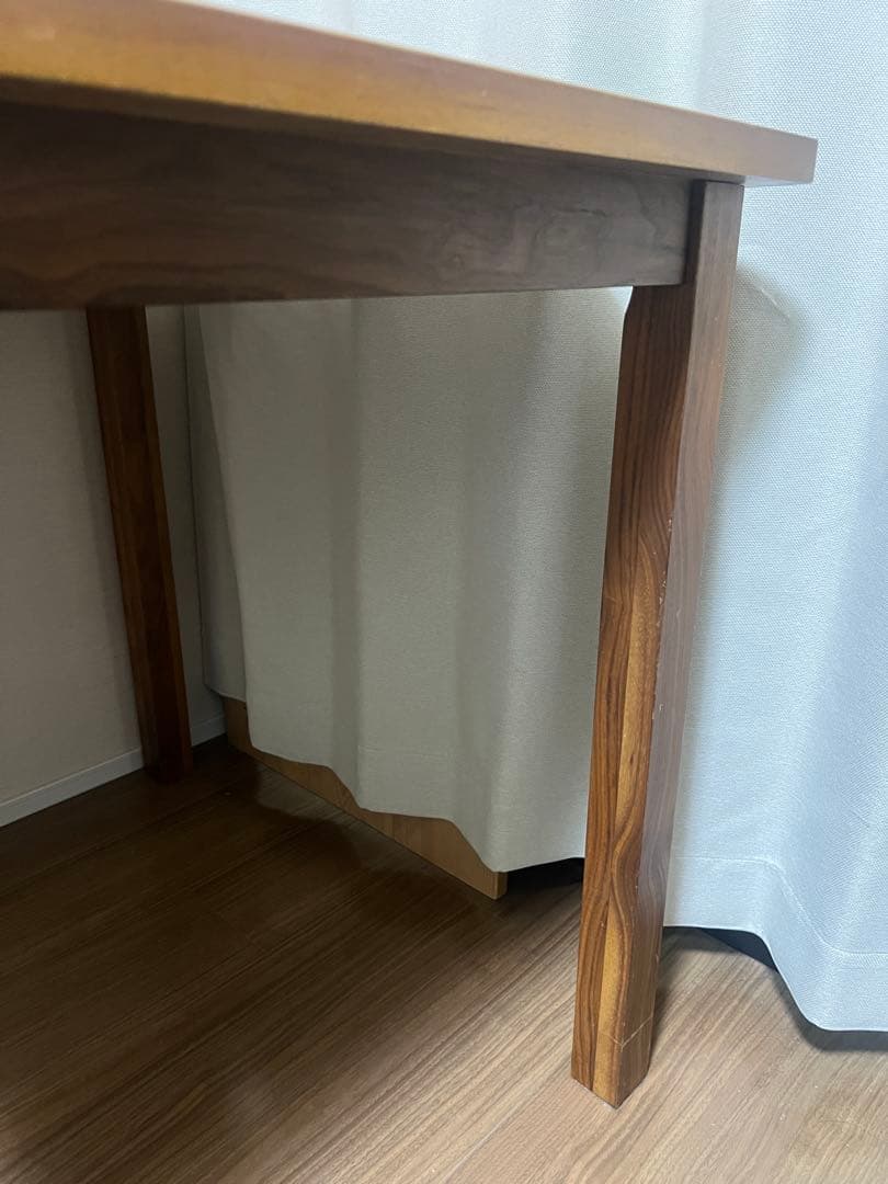 ［廃盤・稀少・送料込］無印良品　無垢材テーブル　ウォールナット　幅８０ｃｍ