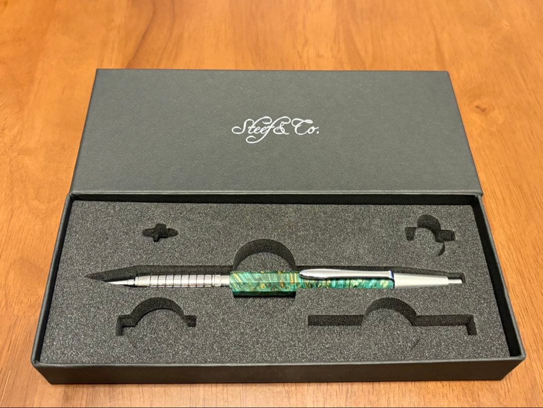 【おまけ付】Steef&Co. STドラフト スタビライズドウッド シャーペン