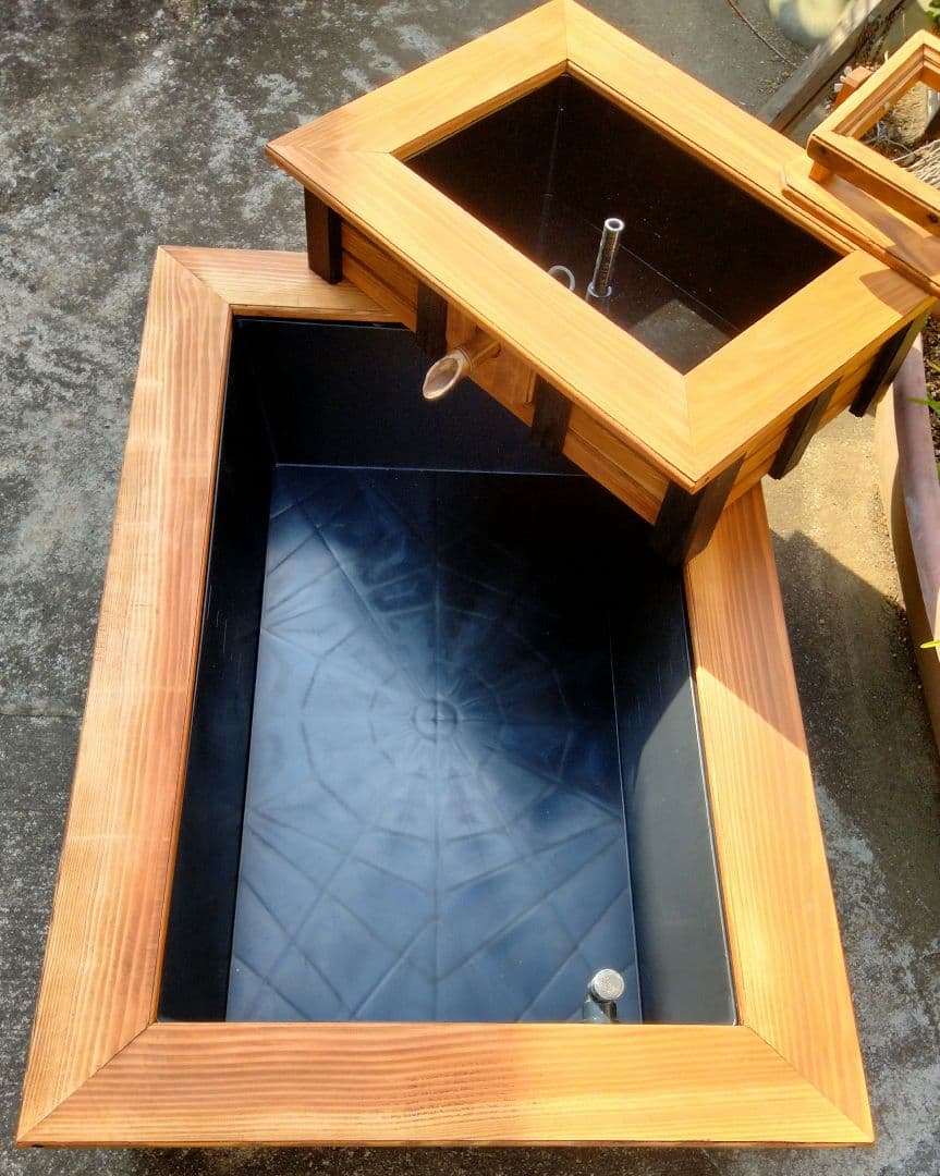 2段トロ舟60 濾過槽付 ビオトープ 太陽光モーター 2段トロ舟