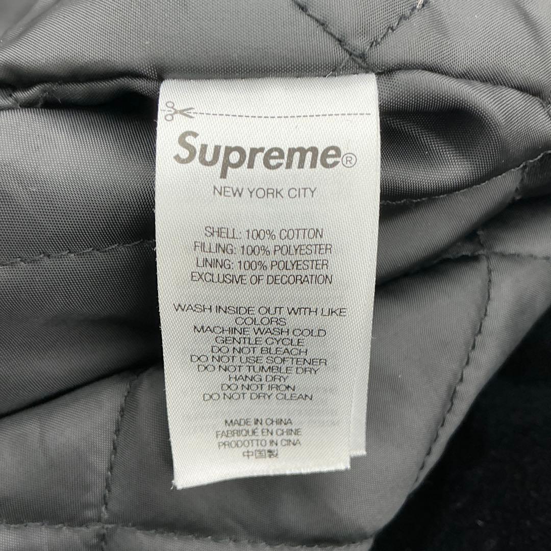 SUPREME 25AW Quilted Lined Hooded ベロアシャツ