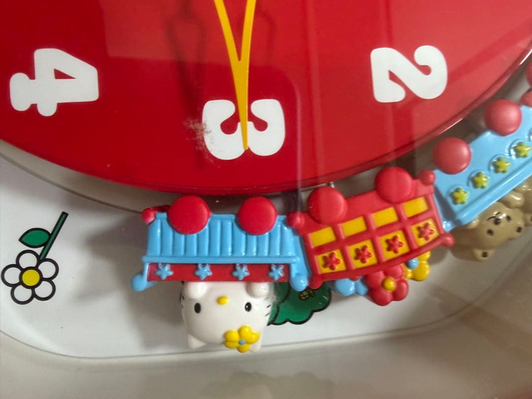 ハローキティ 八角形掛時計箱あり、説明書付き