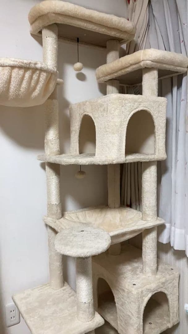 フォロー割【新品】屋内用大型猫向け175cm高さのキャットツリー