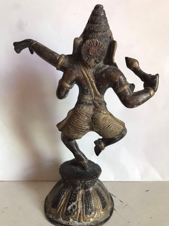 仏像，古銅製，時代物，辟邪，招財，細工細作，高2⃣️0⃣️.5⃣️cm，重1660克