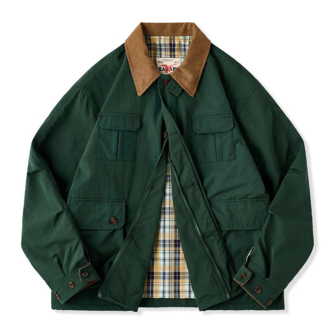 【新品・未使用品】karaku 襟・袖裏コーデュロイ 撥水ハンティングジャケット 襟・袖裏コーデュロイ 撥水ハンティングジャケット – Karakubuy