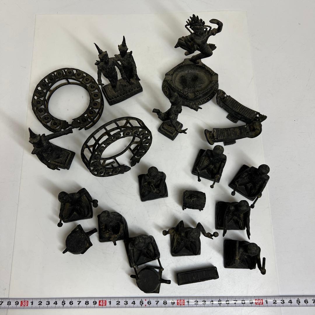 銅器　祭り人物いろいろ　3029g タカチ　東さ7-1223④