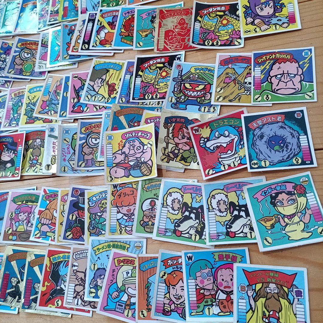 ガムラツイスト、らーめんばぁ　約125枚ジャンク＋カード3枚セット　ビックリマン