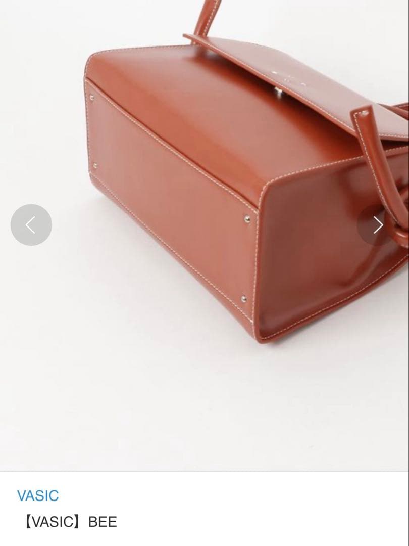 未使用VASIC Bee ハンドバックブラウン2wayショルダー付きブラウン