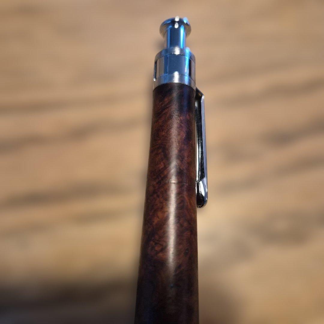 工房楔 花梨瘤杢 シャープペンシル 0.5mm クリップ跡有り、ハードケース無し