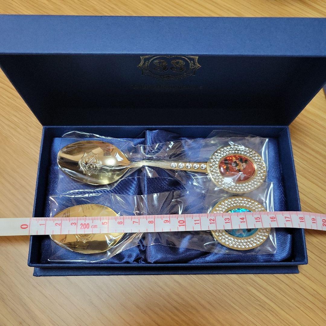 新品未使用】ディズニーランドCLUB33 30周年限定ペアスプーン ゴールド