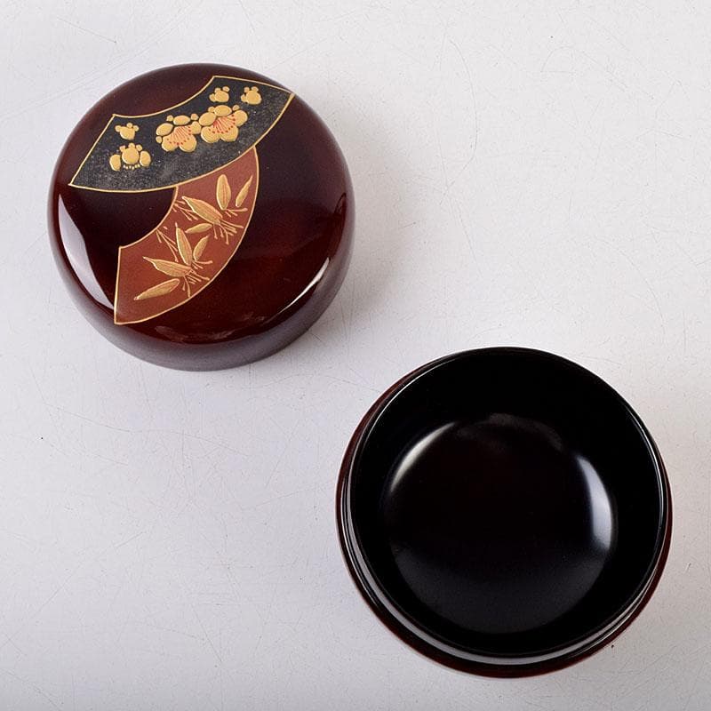 茶道具 雅康作 松竹梅蒔絵 平棗 共布共箱 V 8818 - メルカリ