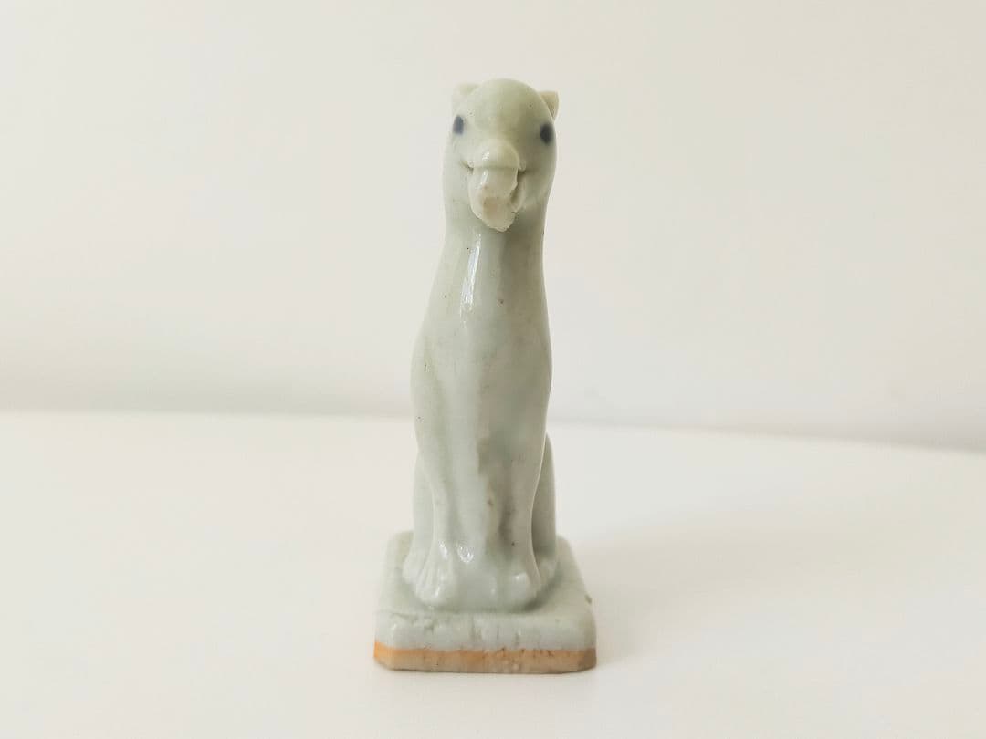 ラスト1体 白磁、 陶器の稲荷、狐 仏教美術 奉納、御深井焼 古伊万里