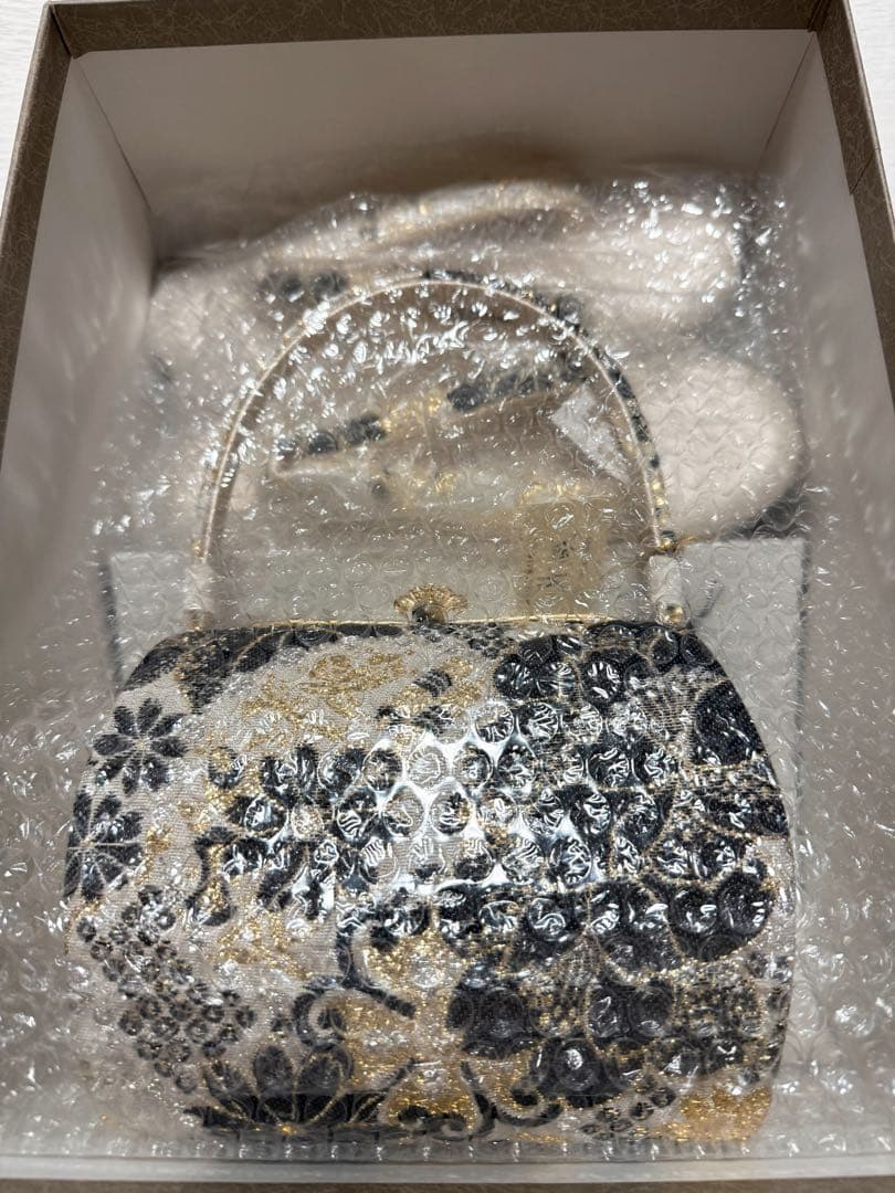 No.14 成人式草履バッグセット　振袖用 沙織　Lサイズ