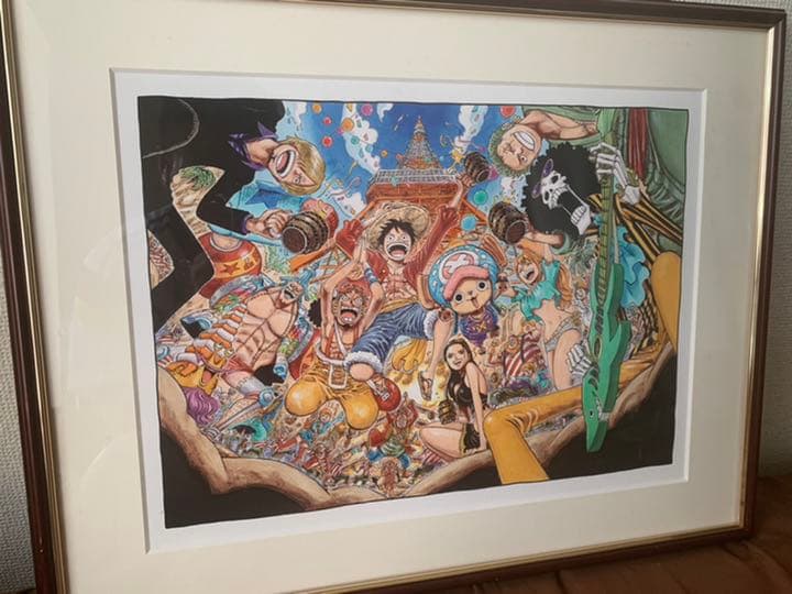 ONE PIECE 東京ワンピースタワー レア 高級複製原画 額入り RED