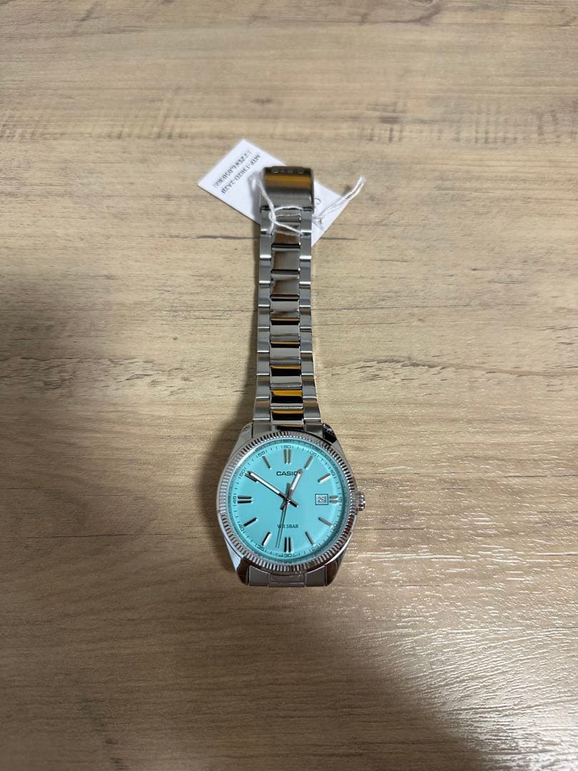 新品 カシオ ターコイズブルー 腕時計 MTP-1302D-2A2JF