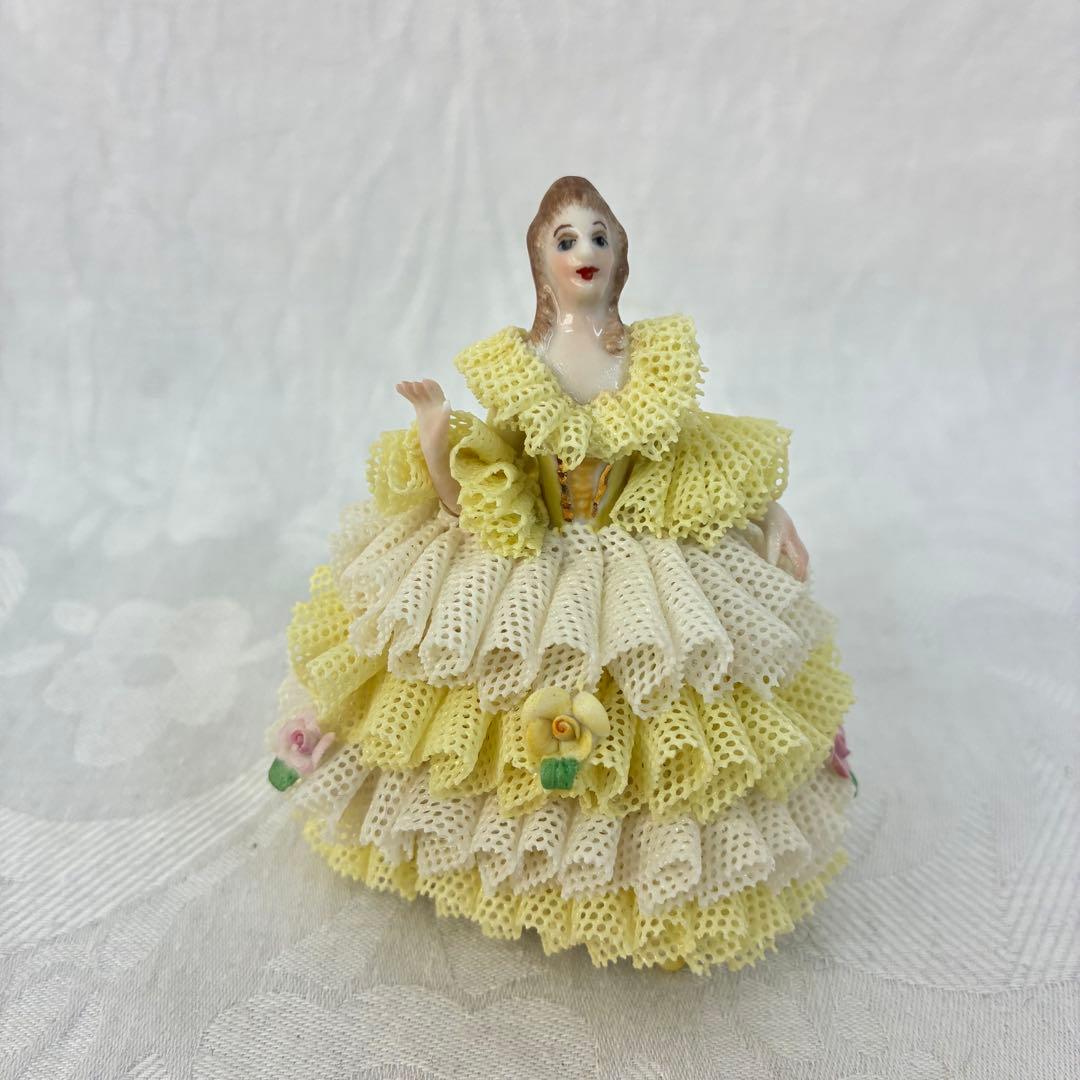アイリッシュドレスデン レース陶器人形 \"Rosa\" 3体セット③