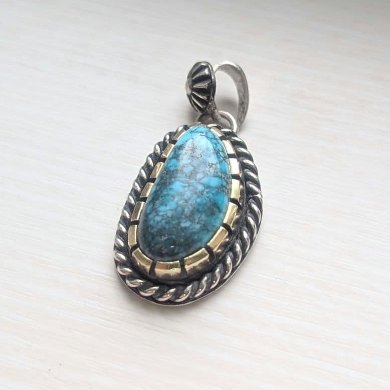 おんせんたまご様 ハンドメイドのターコイズトップ インディアン