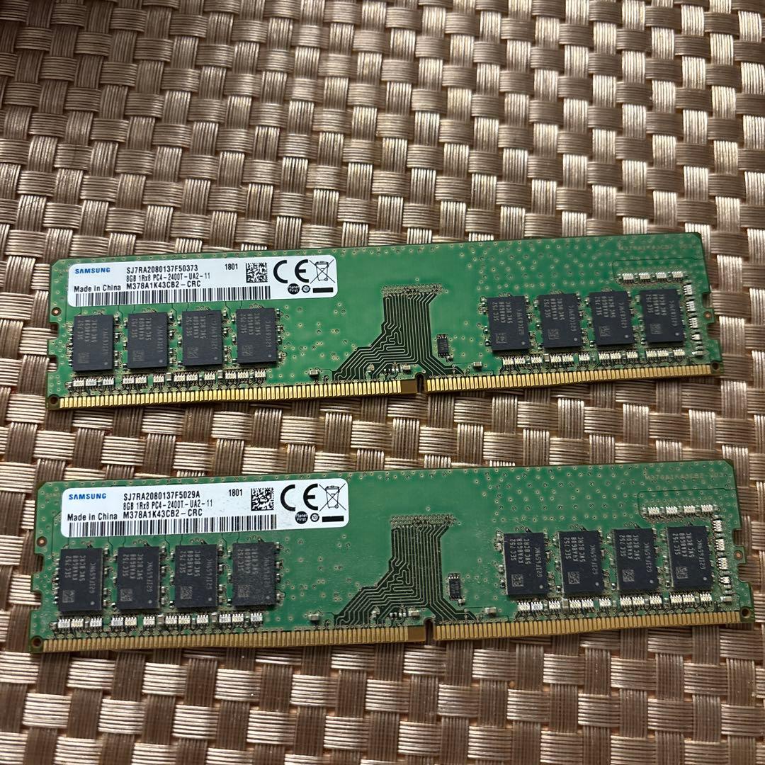 Samsung DDR4 8GB2枚 2400MHz メモリ SAMSUNG DDR4-2400MHz 16GB (8GB