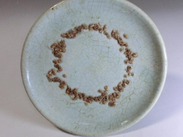 杯台■李朝後期 祭器壷 中国古玩 貫入青磁 馬上杯 酒杯台 時代物 骨董■