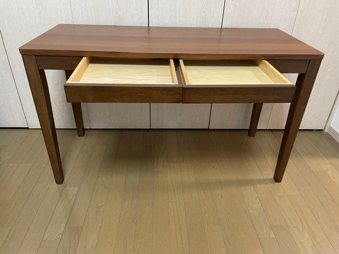 パソコンデスク 【引出し付き】　ダークブラウン　ベルメゾン