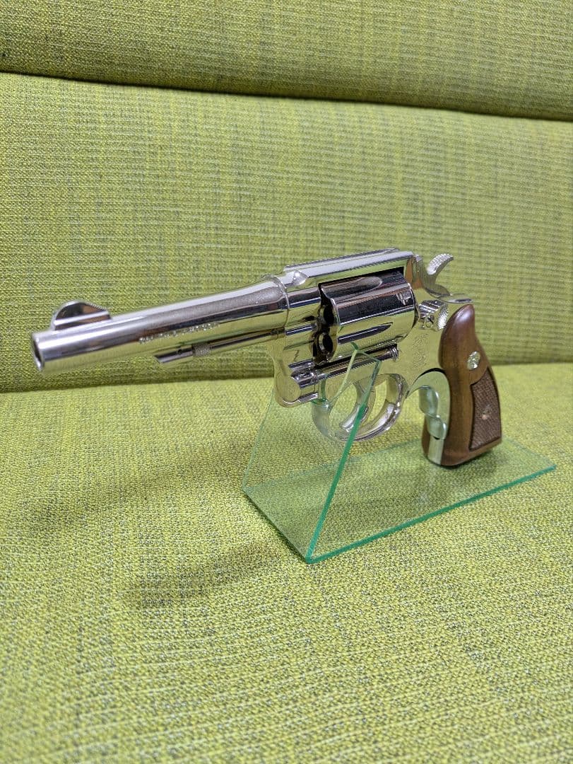 木グリ) タナカワークス S&W M10 ミリポリ ニッケルフィニッシュ