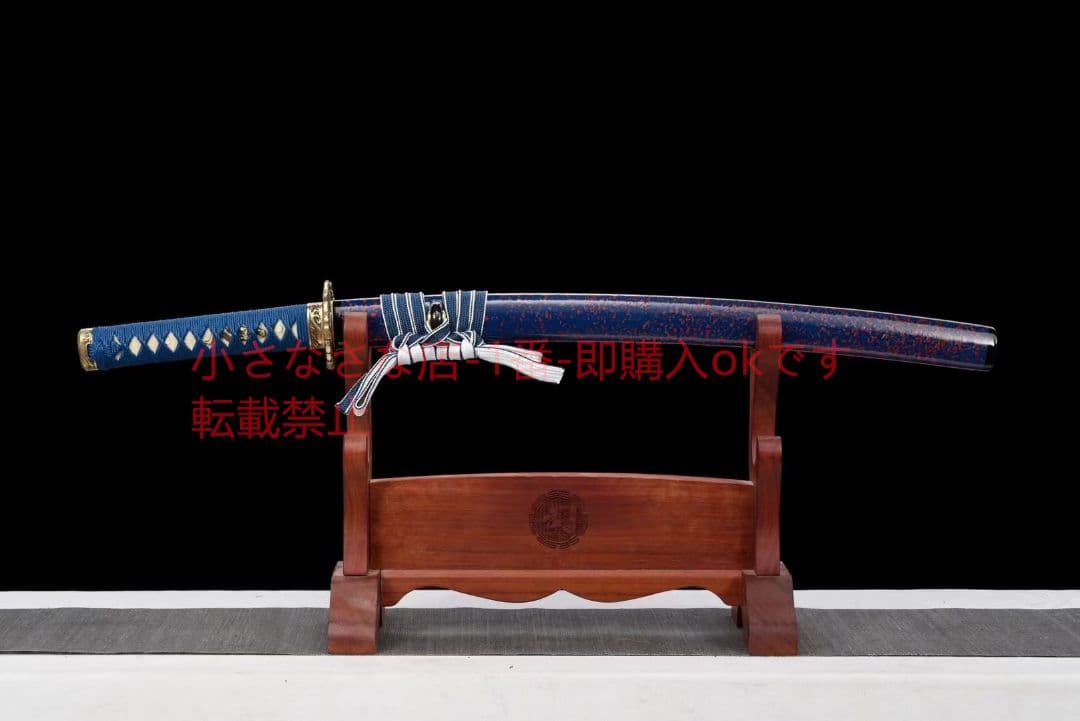 20寸高輝度鏡面前衛鋼『幽藍鏡面脇差』古兵器 武具 刀装具 日本刀 模造刀 居合