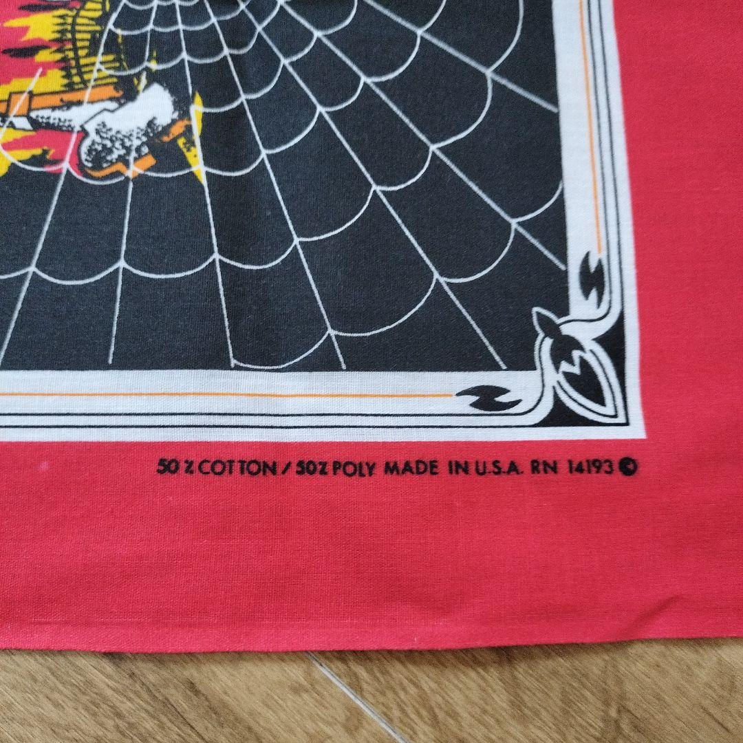 スカル柄　ヴィンテージ　バンダナ