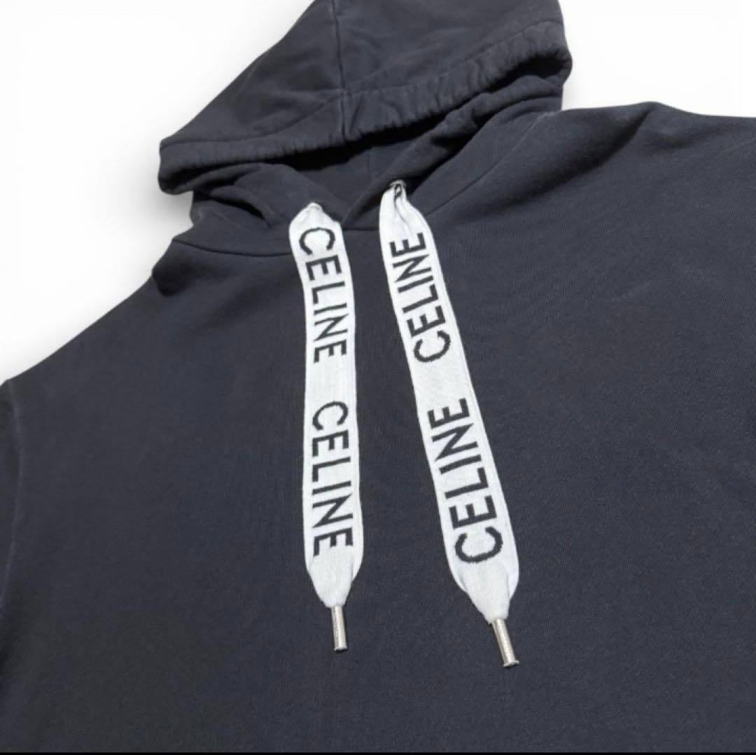 CELINE ブラック フード付きパーカー M