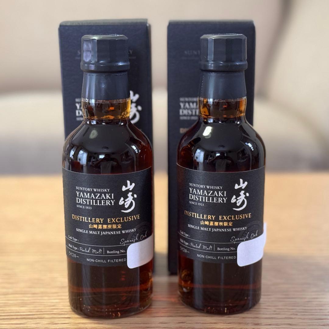 未開栓】山崎蒸溜所限定シングルモルト スパニッシュオーク 180ml 2本