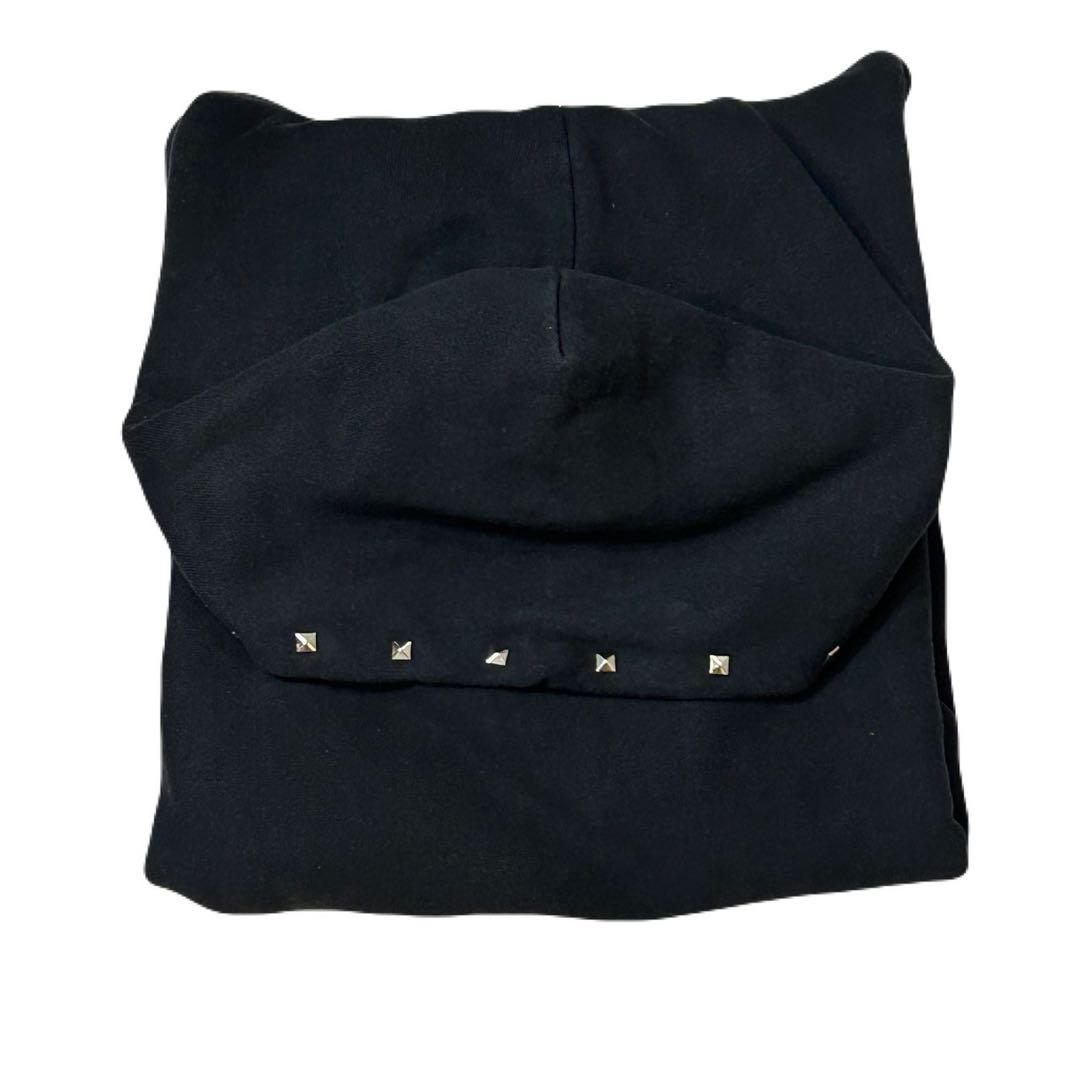 リメイク★スタッズ付き黒フードパーカー