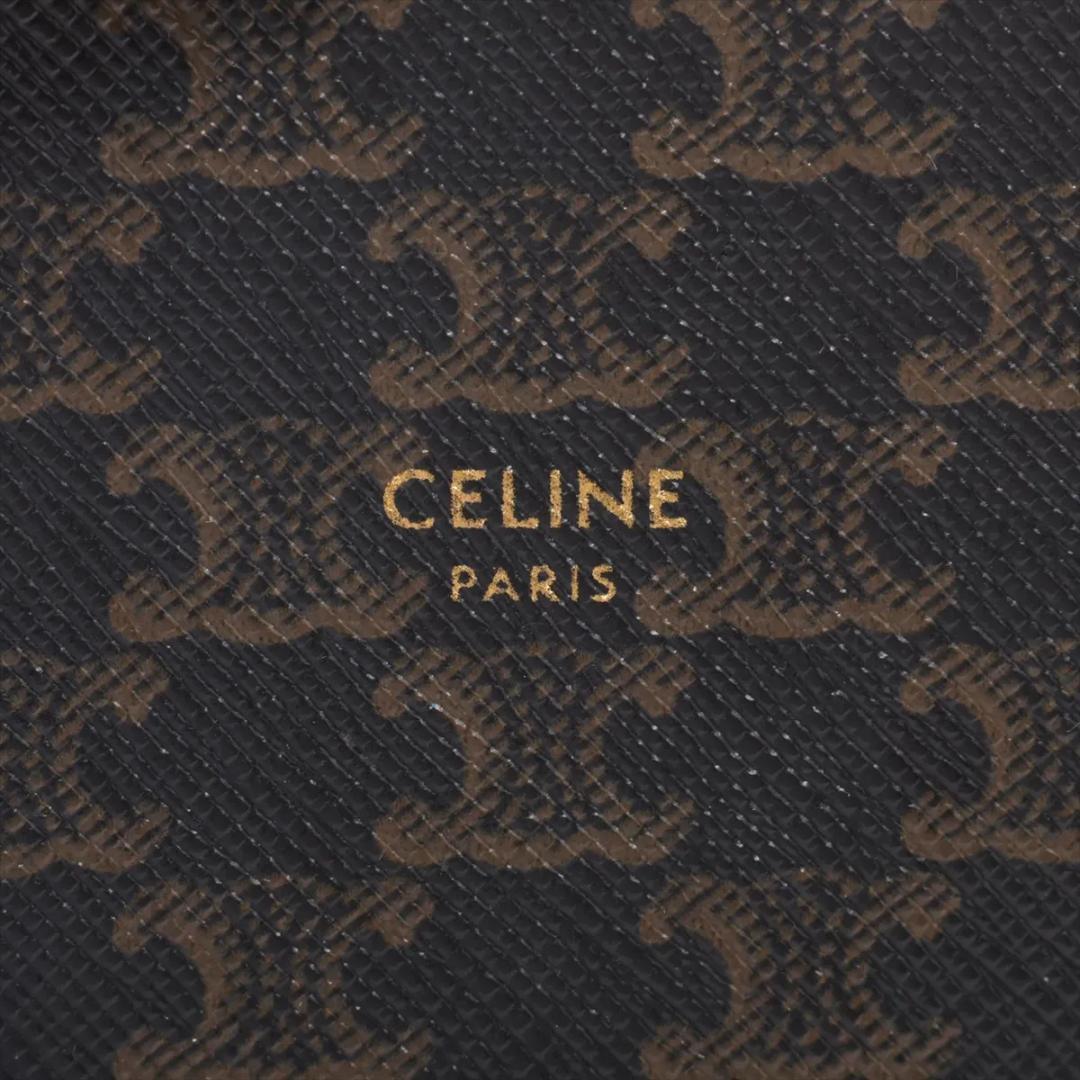 CELINE セリーヌ トリオンフ レザー ケース ダーク ブラウン