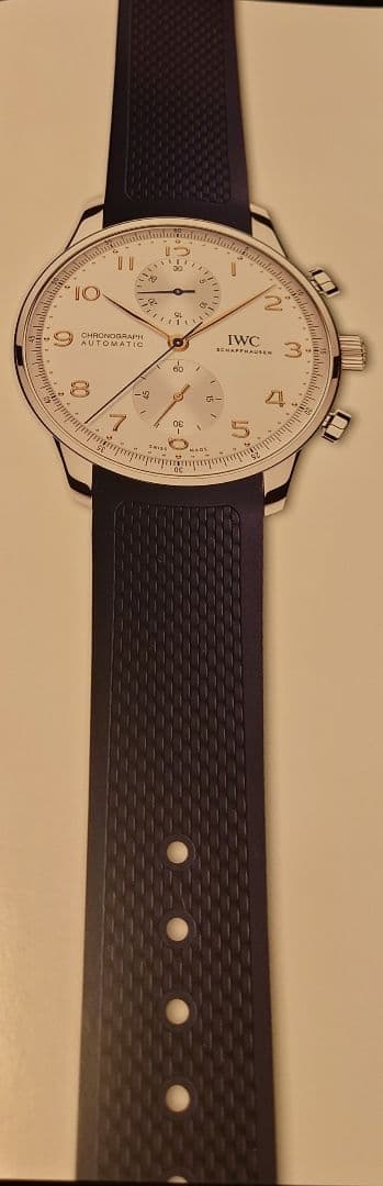 【超美品】IWC 現行ポルトギーゼ 純正ラバーベルト（ネイビー）