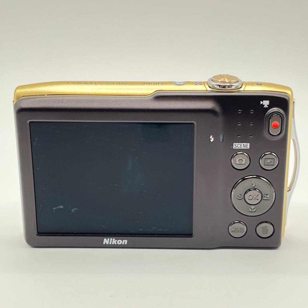 美品、完品】 ニコン COOLPIX S3300 スイートゴールド CCD搭載