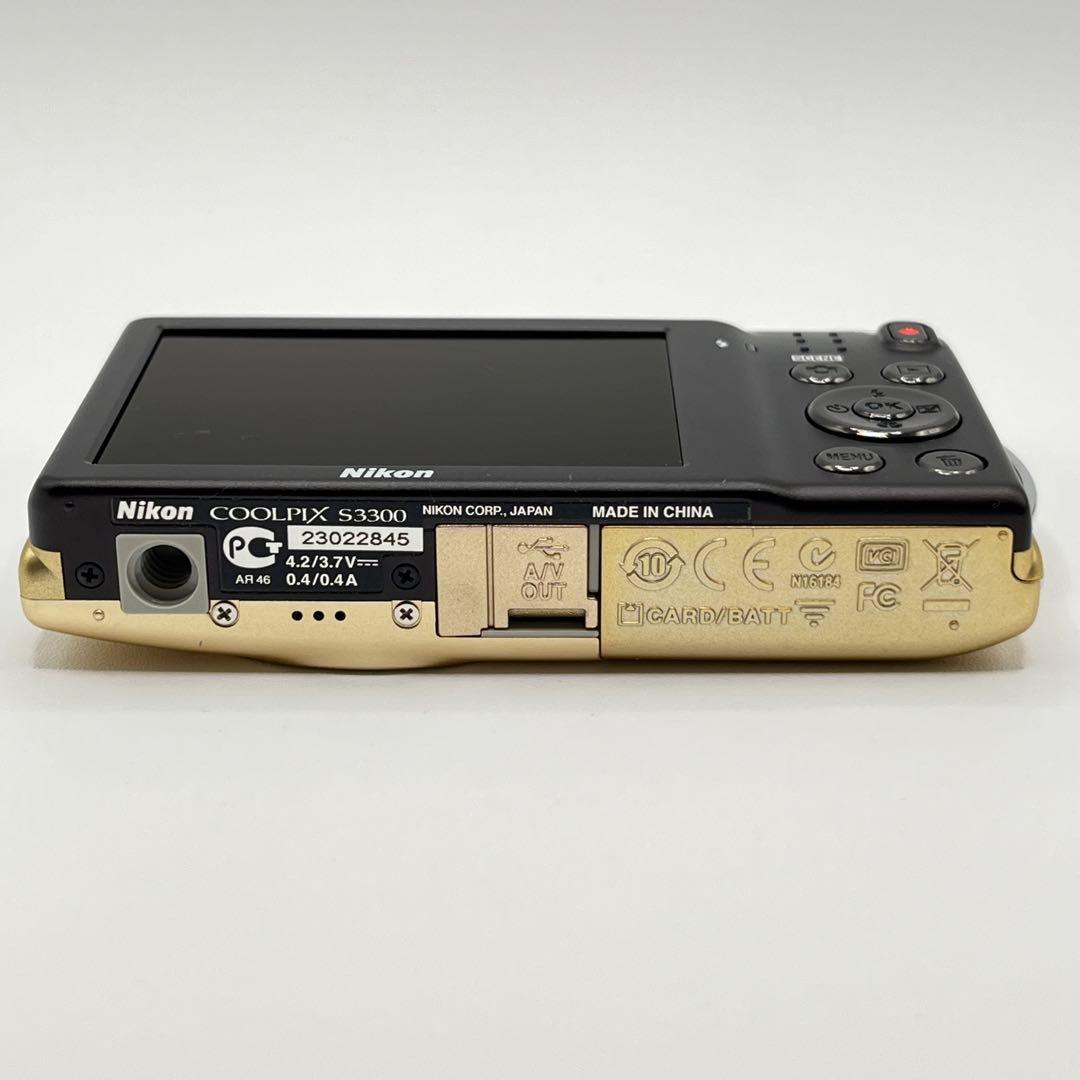 美品、完品】 ニコン COOLPIX S3300 スイートゴールド CCD搭載