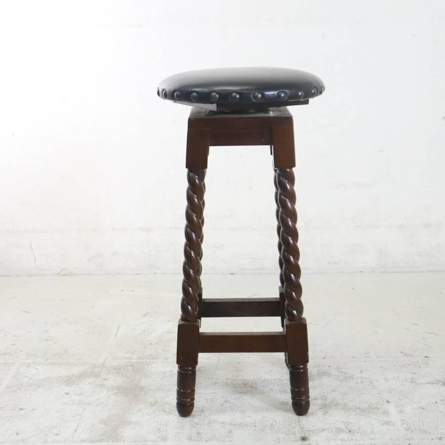 イタリア製 座面回転 バースツール ツイストレッグ アンティーク調 クラシカル2