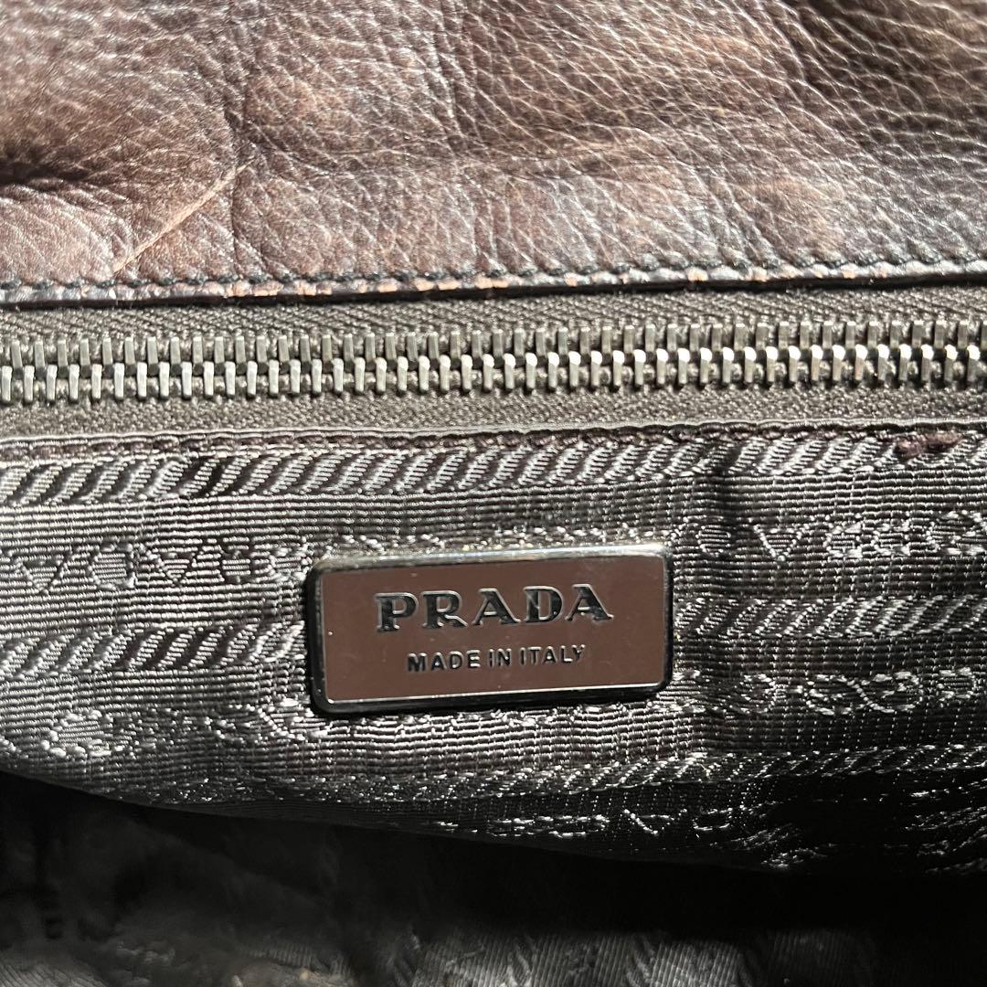 希少　archive PRADA スタッズ　ナイロン　レザー　ショルダーバッグ