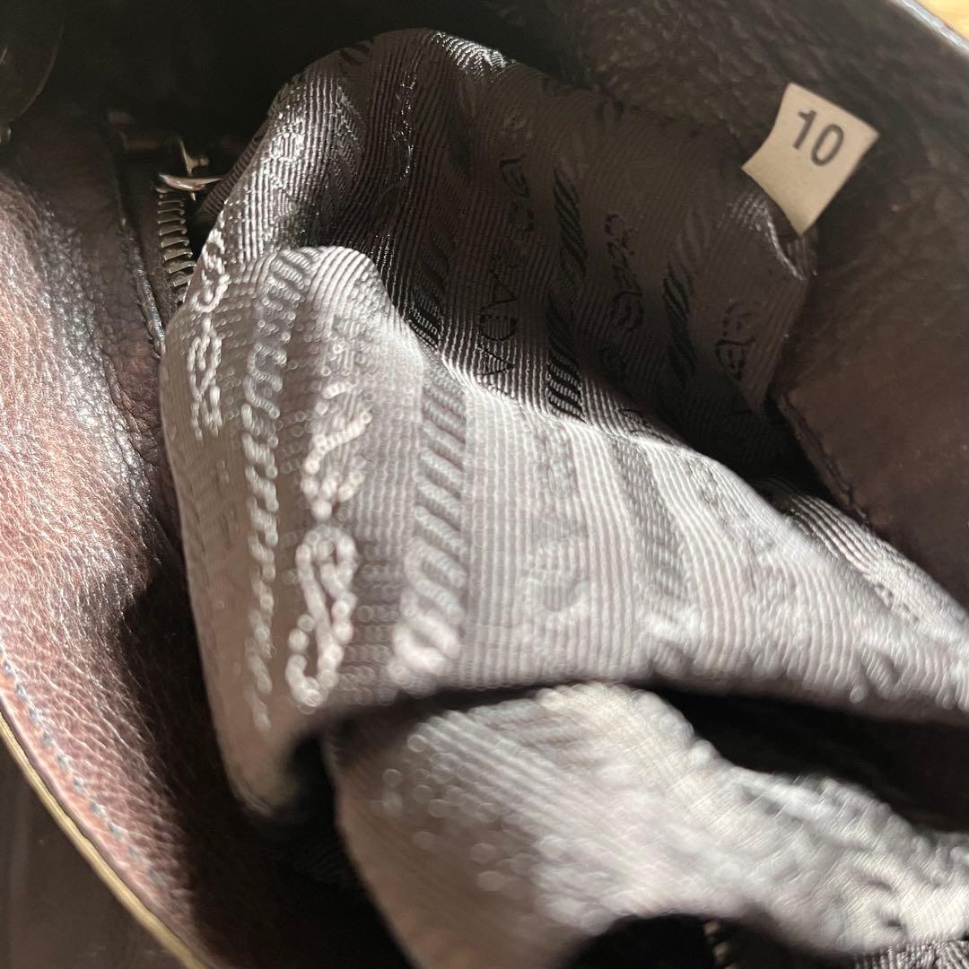 希少　archive PRADA スタッズ　ナイロン　レザー　ショルダーバッグ