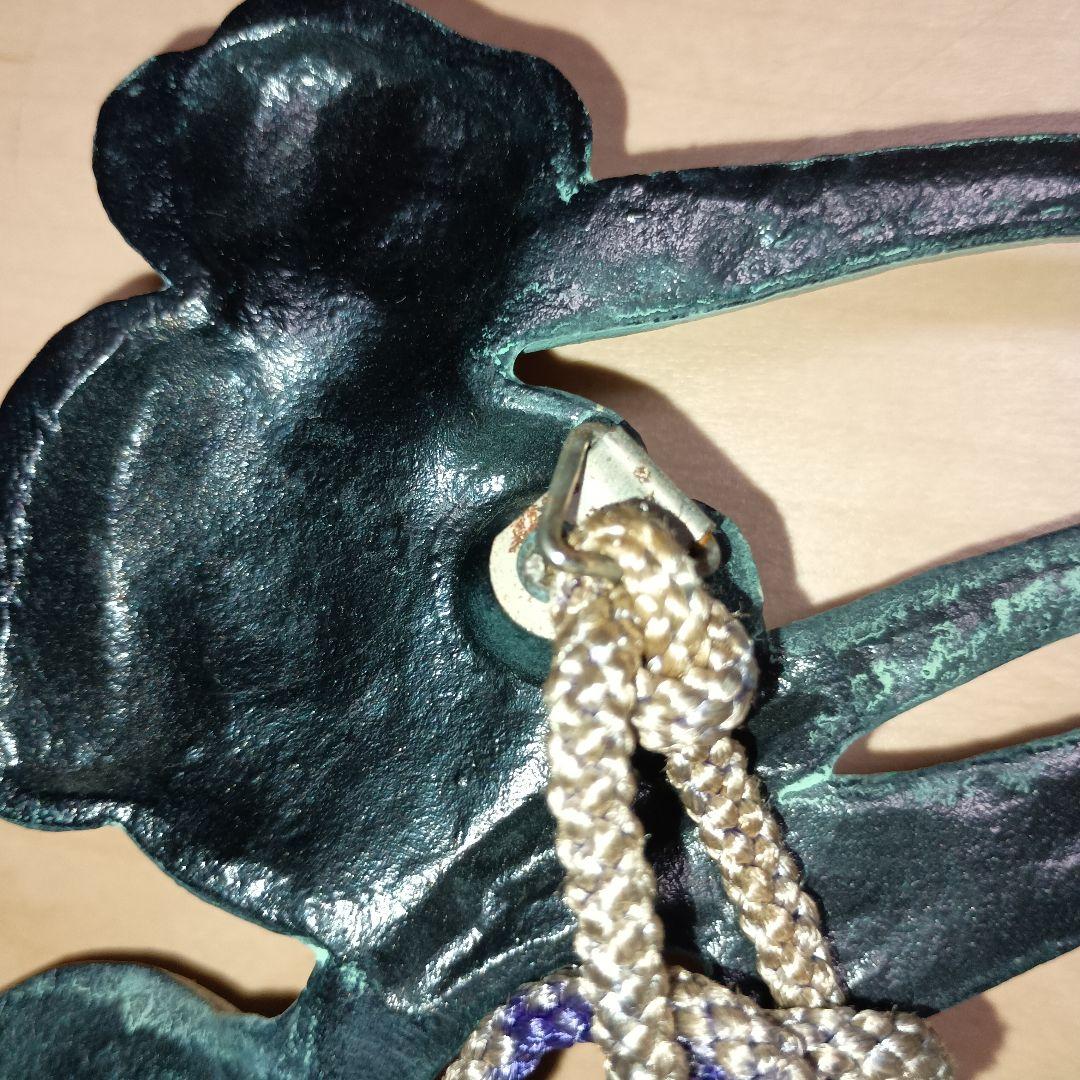 弥左エ門作 法隆寺の飛天を模したレリーフ 緑青色 飾り物