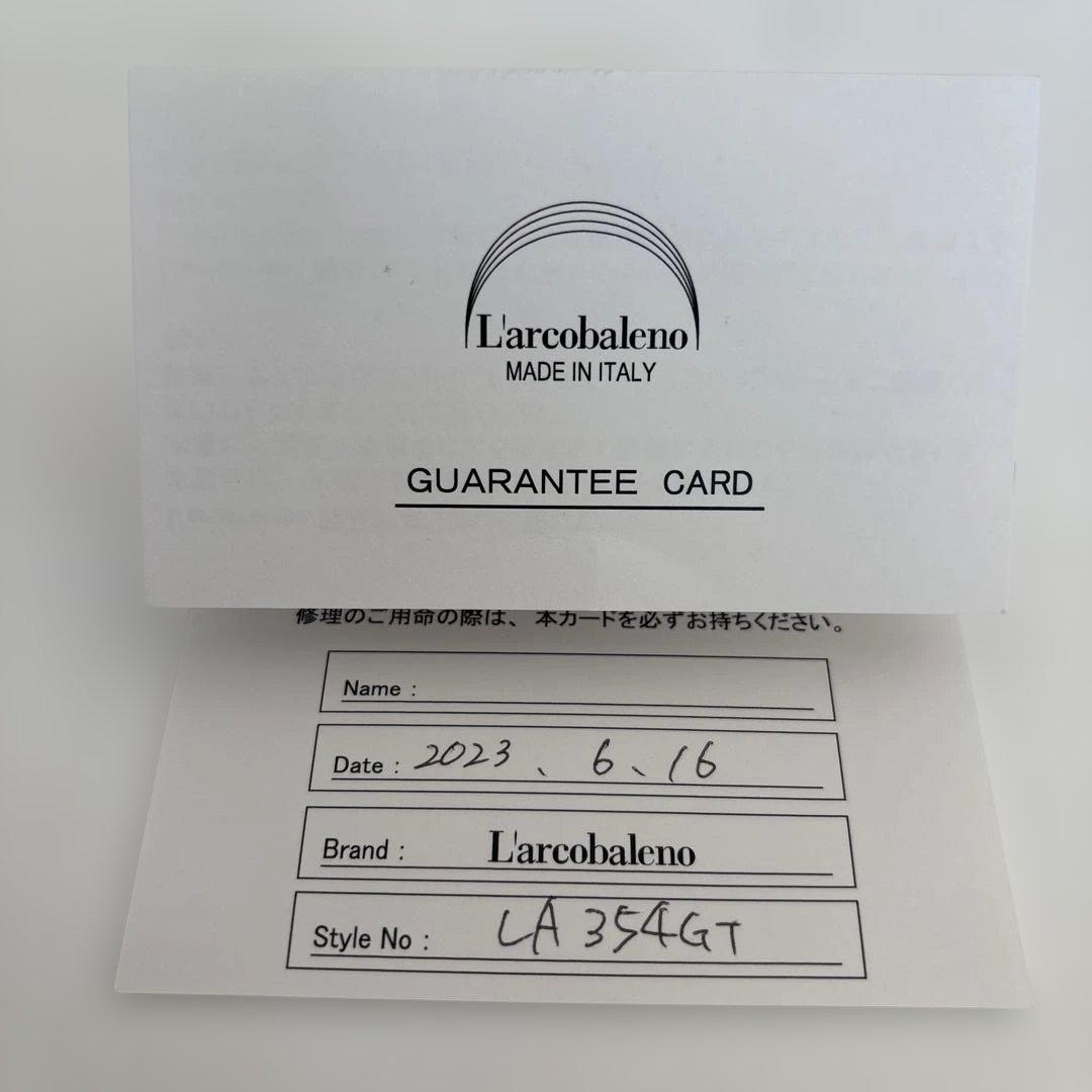 【ラルコバレーノ】グレー レザー 二つ折り財布